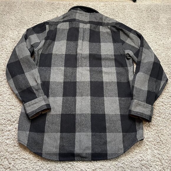 Deus Ex Machina Mens Small Wool Flannel Field Over Shirt Shacket Button Up - Picture 7 of 7